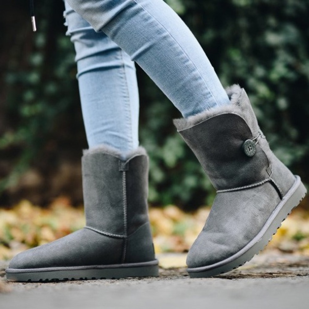 Gray Bailey Button Uggs